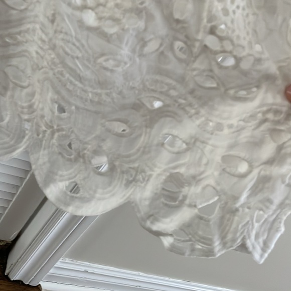 Zero in on white tiered maxi skirt lined eyelet NWT - Picture 3 of 5